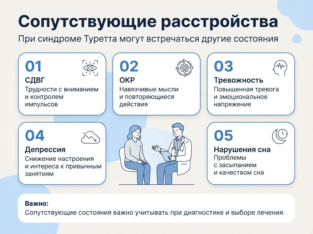 Лечение синдрома Туретта в Саках инфографика